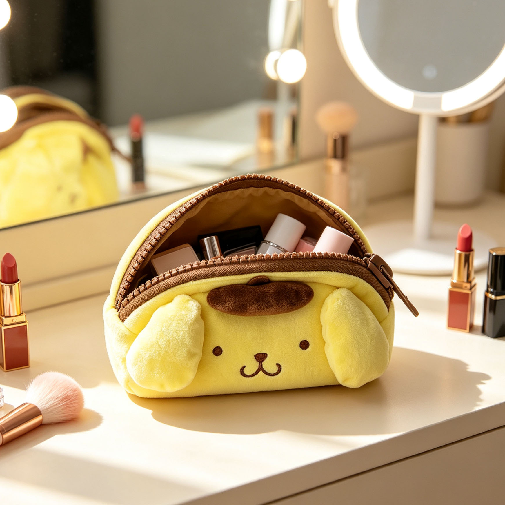 Travel Accessories Dog - Kawaii Plush Large Capacity Cartoon Dog