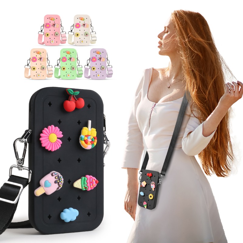 Travel Accessories Organizer Bag - Multifunction Portable Silicone Crossbody Bag Waterproof