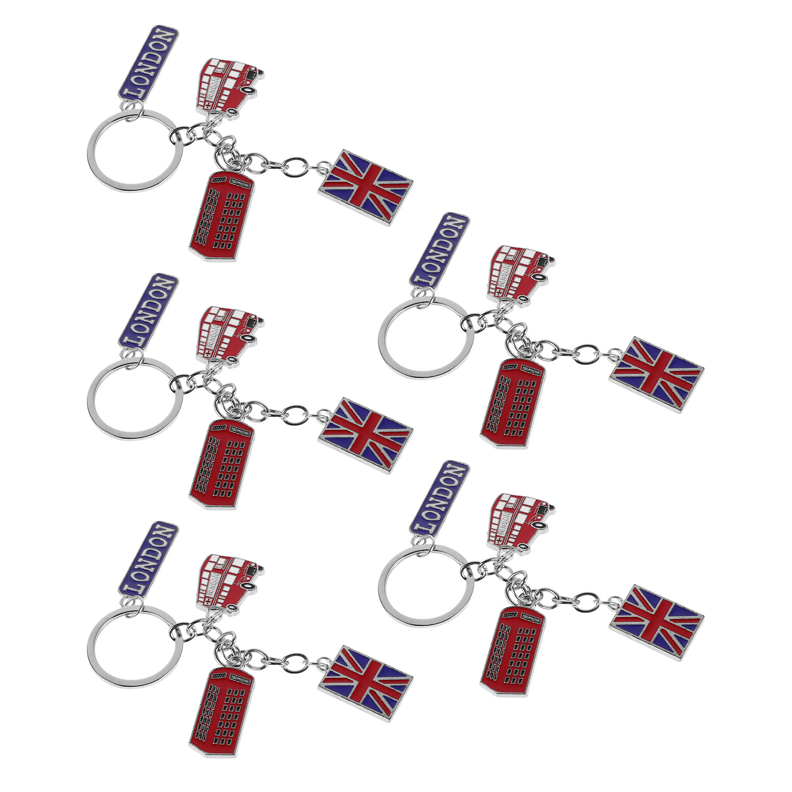 Travel Accessories London - 5Pcs Uk Flag Keychains London Souvenir