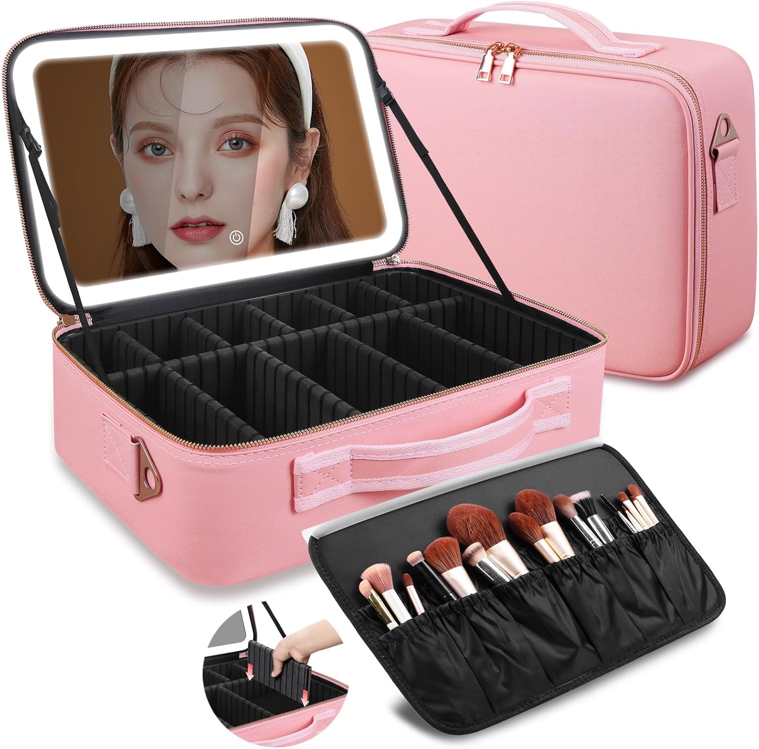 Travel Accessories Organizer Bag - Large Capacity Makeup Bag 15''X11'' with