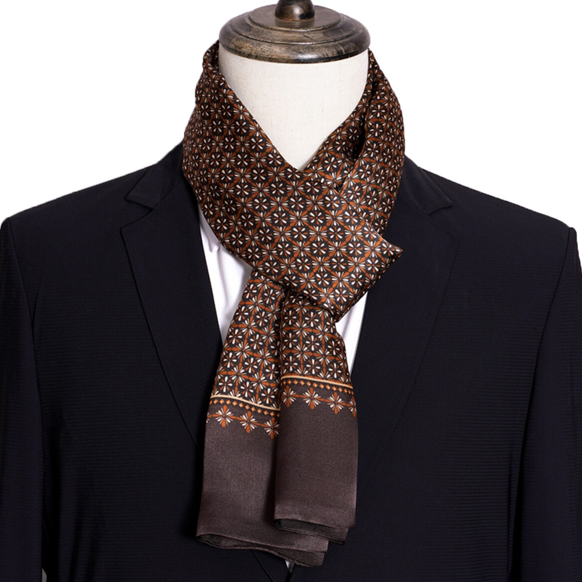New Men's Stripe Silk Scarf Ho - đánh giá và giá Travel Accessories For Men