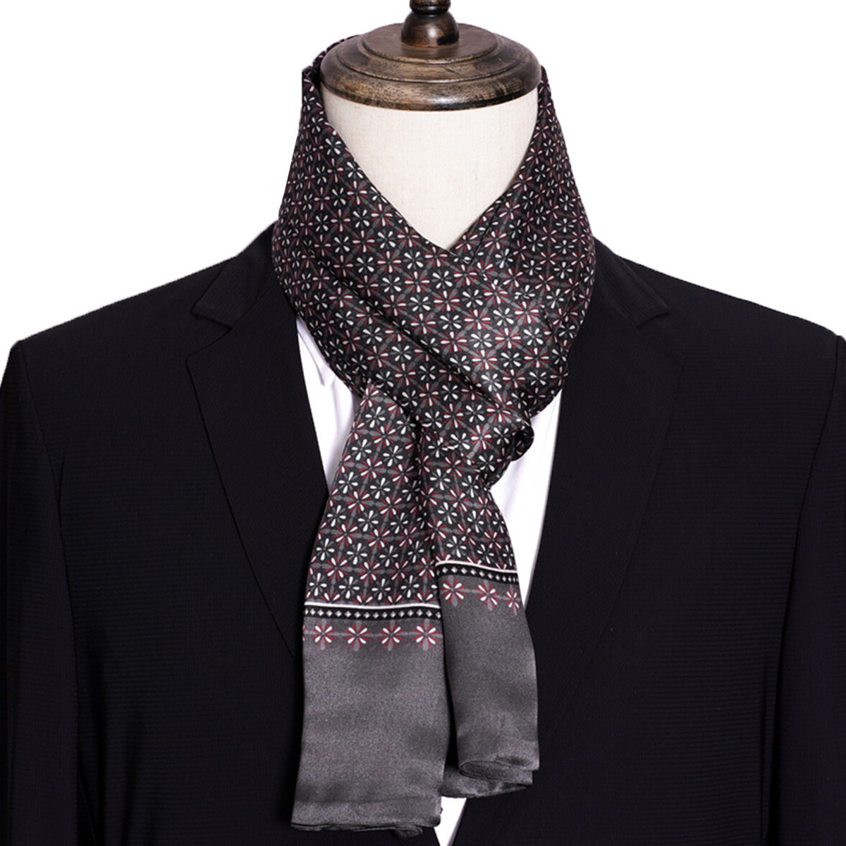 New Men's Stripe Silk Scarf Ho - đánh giá và giá Travel Accessories For Men