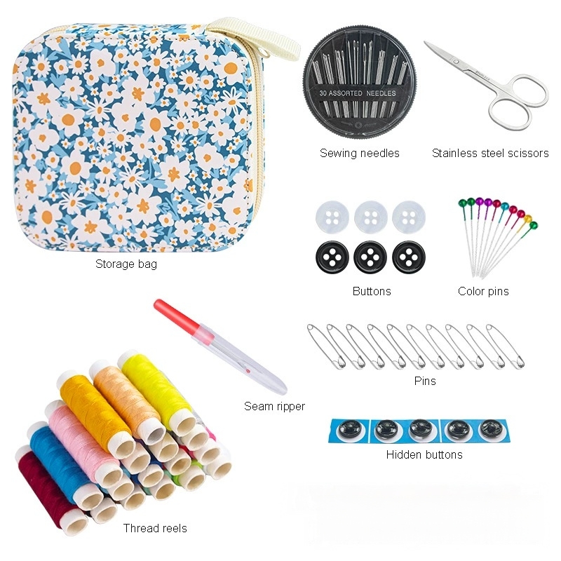 Mini Floral Sewing Kit Portabl - đánh giá và giá Travel Accessories To Sew