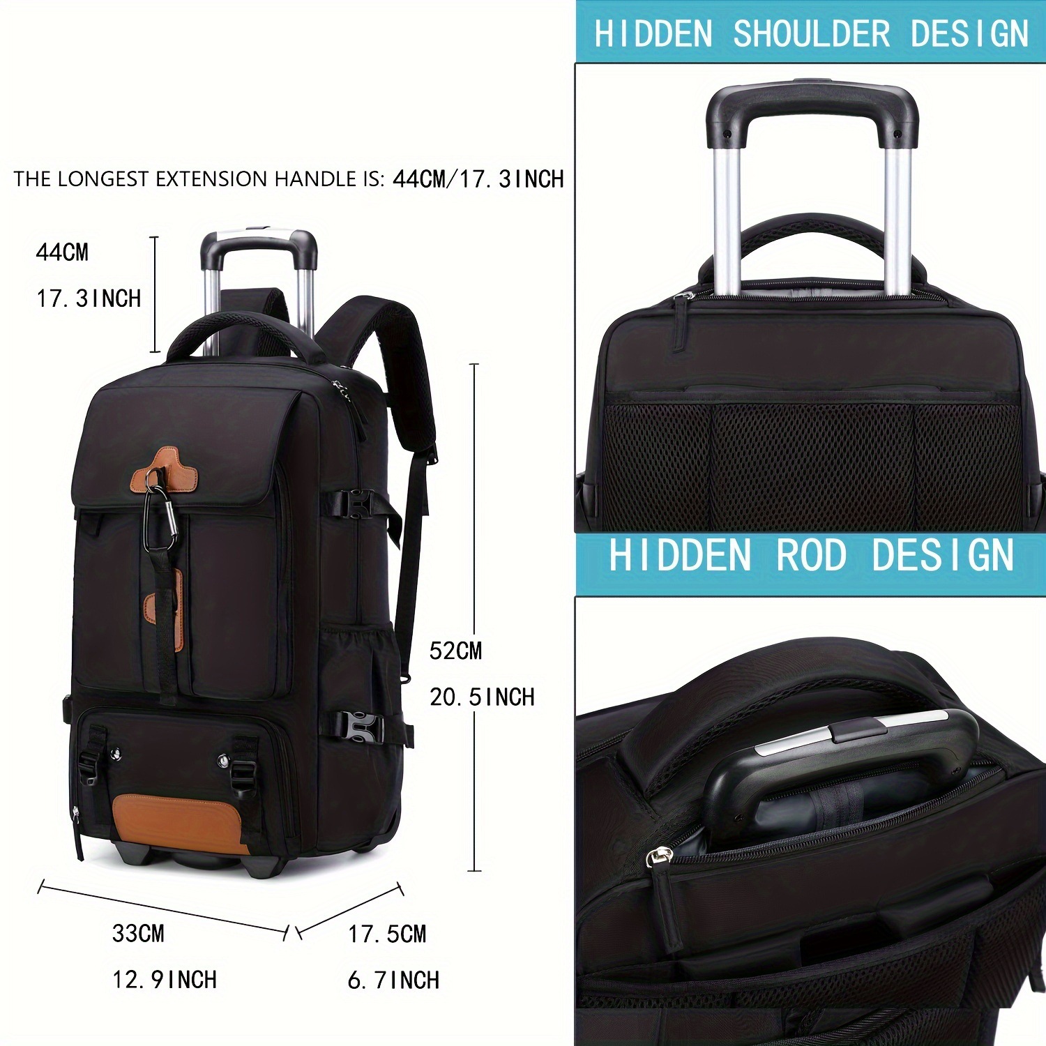 Rolling Backpack Large Capacit - đánh giá và giá Travel Accessories Bag For Men