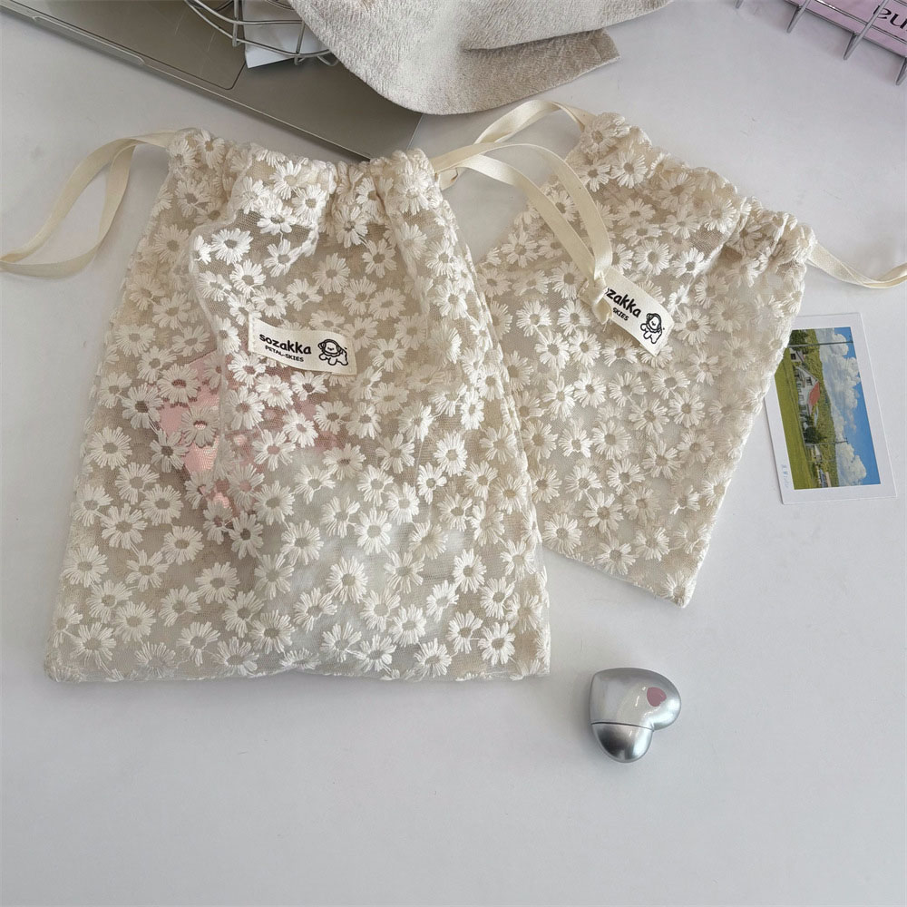 Lace Embroidered Daisy Mesh Dr - đánh giá và giá Travel Accessories Organizer Bag