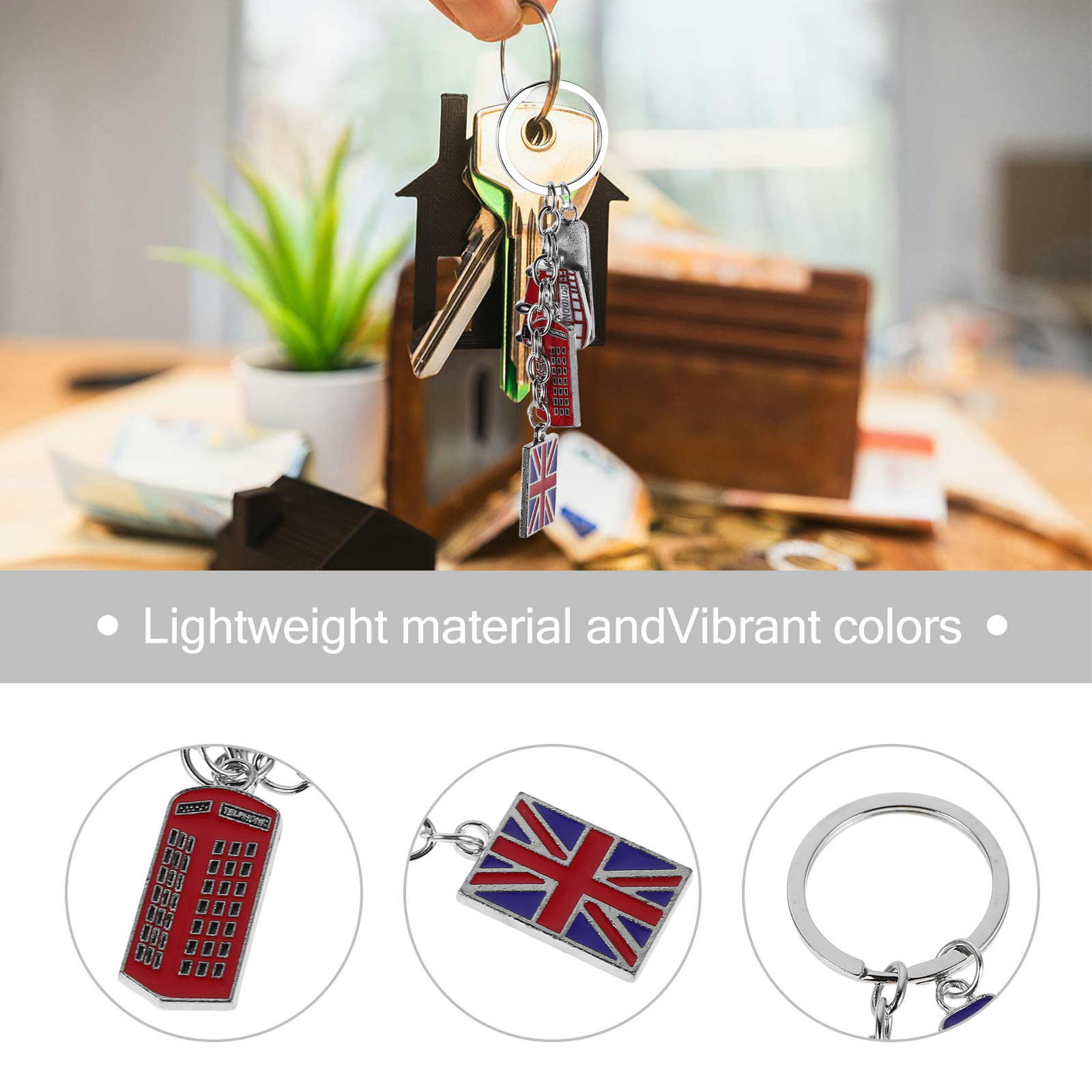 5Pcs Uk Flag Keychains London  - đánh giá và giá Travel Accessories London