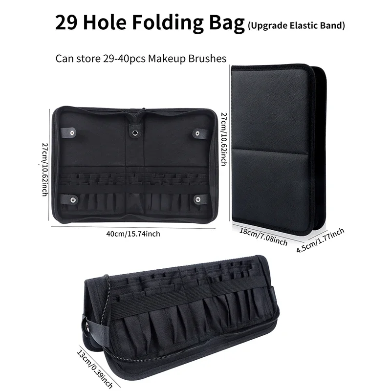 29/23 Holes Foldable Makeup Br - đánh giá và giá Travel Accessories Organizer Bag
