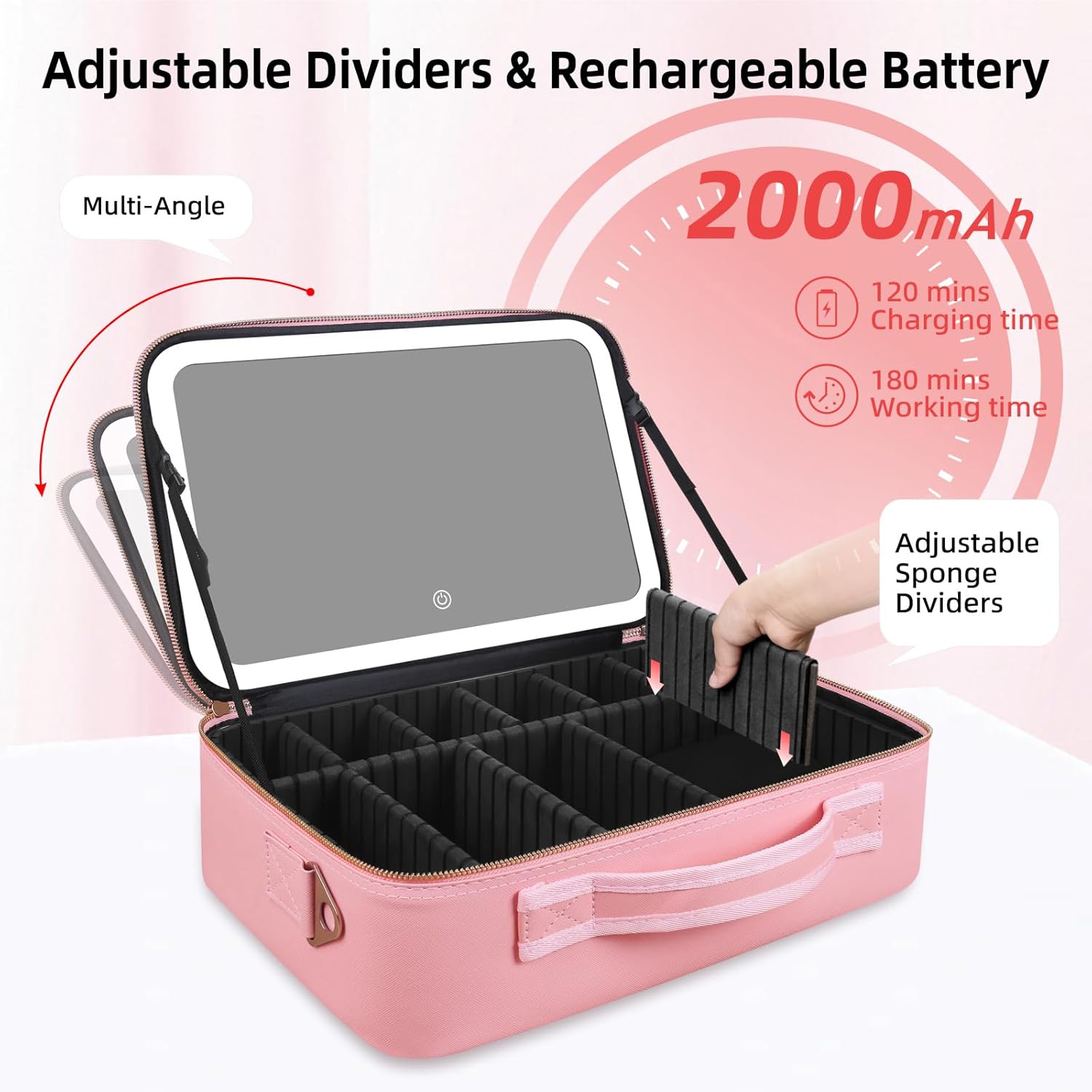 Large Capacity Makeup Bag 15'' - đánh giá và giá Travel Accessories Organizer Bag