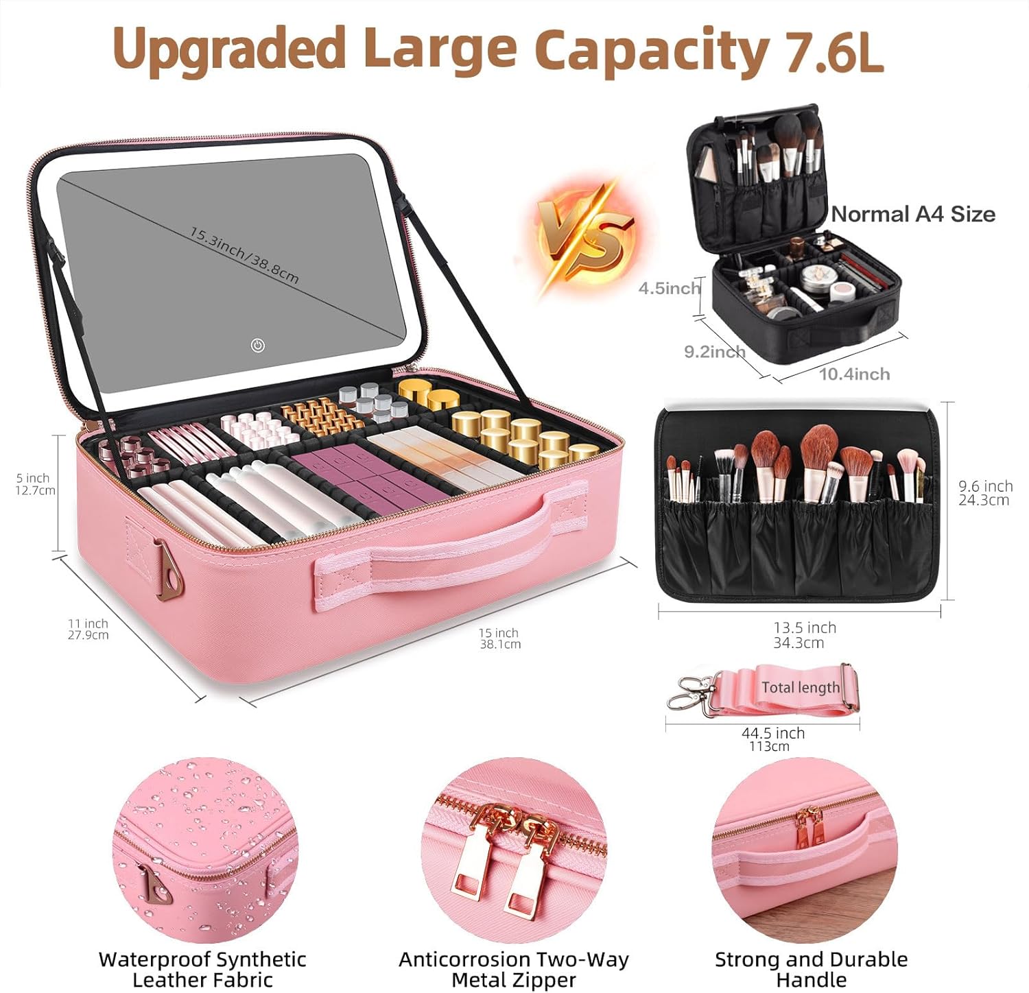 Large Capacity Makeup Bag 15'' - đánh giá và giá Travel Accessories Organizer Bag